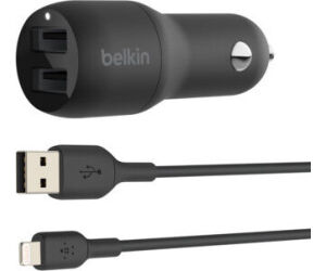 Belkin BOOST↑CHARGE Smartphone Negro Encendedor de cigarrillos Auto