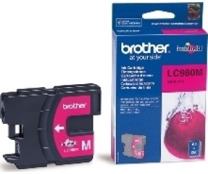 Cartucho tinta brother lc980m magenta 400 paginas dcp - 195c -  dcp - 375cw -  mfc - 250c -  mfc - 255cw -  mfc - 290c