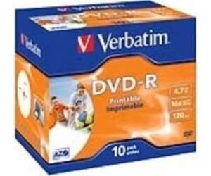 DVD-R Verbatim Imprimible 16X/ Caja-10uds