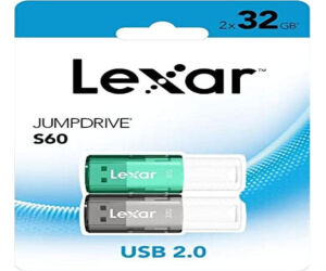 Lexar 2x32gb Pack Jumpdrive S60 Usb 2.0 Flash Drive