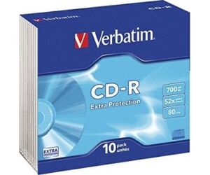 CD-R Verbatim Datalife 52X/ Estuche delgado-10uds