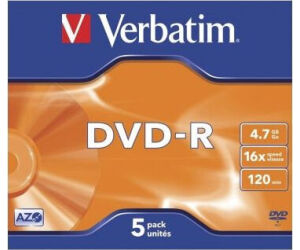 DVD-R Verbatim Advanced AZO 16X/ Caja-5uds