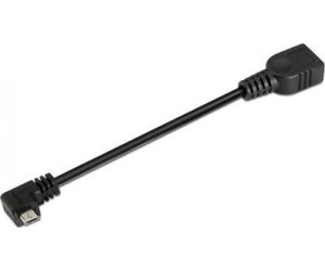 Cable Aisens Usb 2.0 Otg Acodado Micro B/m-a/h Negro 15cm